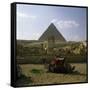 The Great Pyramid and the Sphinx-null-Framed Stretched Canvas