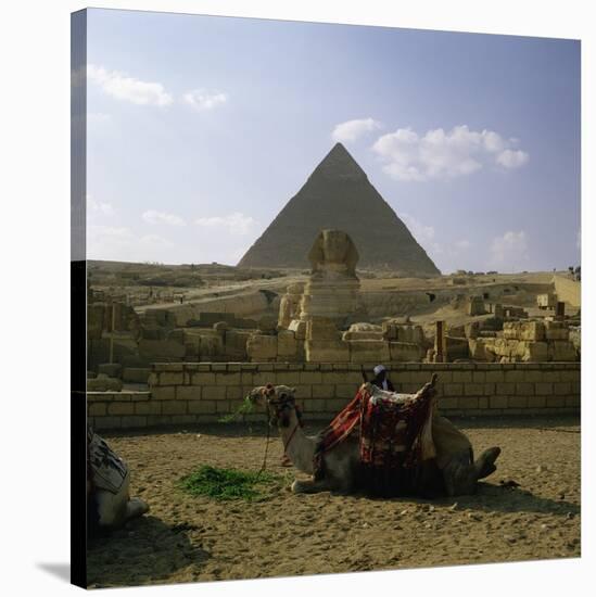 The Great Pyramid and the Sphinx-null-Stretched Canvas