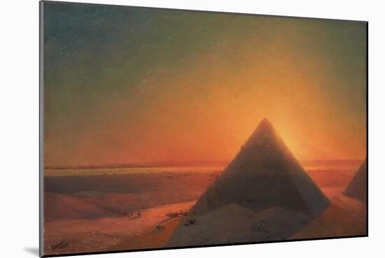 The Great Pyramid at Giza, 1878-Ivan Konstantinovich Aivazovsky-Mounted Giclee Print