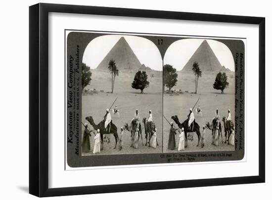 The Great Pyramid of Giza, Egypt, 1905-Underwood & Underwood-Framed Giclee Print