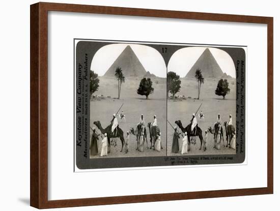 The Great Pyramid of Giza, Egypt, 1905-Underwood & Underwood-Framed Giclee Print