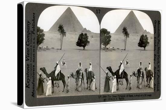 The Great Pyramid of Giza, Egypt, 1905-Underwood & Underwood-Stretched Canvas
