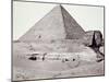 The Great Pyramid, with the Sphinx in the Foreground, El-Geezah, 1858 (B/W Photo)-Francis Frith-Mounted Giclee Print