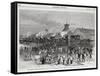 The Great Railway Strike Halting Locomotives at Martinsburg-null-Framed Stretched Canvas