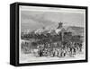 The Great Railway Strike Halting Locomotives at Martinsburg-null-Framed Stretched Canvas