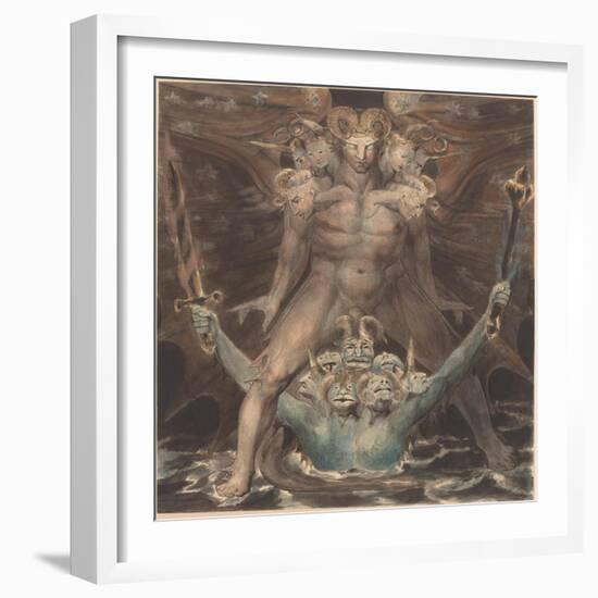 The Great Red Dragon and the Beast from the Sea, c.1805-William Blake-Framed Giclee Print