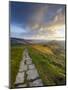 The Great Ridge Pathway, Mam Tor, Hope Valley, Castleton, Peak District National Park, Derbyshire,-Chris Hepburn-Mounted Photographic Print
