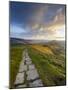 The Great Ridge Pathway, Mam Tor, Hope Valley, Castleton, Peak District National Park, Derbyshire,-Chris Hepburn-Mounted Photographic Print