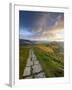 The Great Ridge Pathway, Mam Tor, Hope Valley, Castleton, Peak District National Park, Derbyshire,-Chris Hepburn-Framed Photographic Print