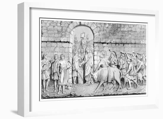 The Great Sacrifice of the Romans on Undertaking a War-James Gardner-Framed Giclee Print