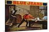 The Great Saw Mill Scene', Poster for 'Blue Jeans'-American School-Stretched Canvas