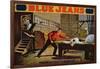 The Great Saw Mill Scene', Poster for 'Blue Jeans'-American School-Framed Giclee Print