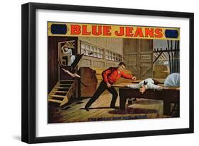 The Great Saw Mill Scene', Poster for 'Blue Jeans'-American School-Framed Giclee Print