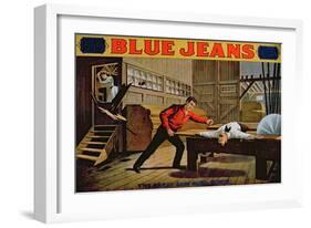 The Great Saw Mill Scene', Poster for 'Blue Jeans'-American School-Framed Giclee Print