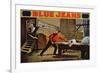 The Great Saw Mill Scene', Poster for 'Blue Jeans'-American School-Framed Giclee Print