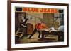 The Great Saw Mill Scene', Poster for 'Blue Jeans'-American School-Framed Giclee Print