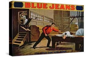 The Great Saw Mill Scene', Poster for 'Blue Jeans'-American School-Stretched Canvas