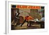 The Great Saw Mill Scene', Poster for 'Blue Jeans'-American School-Framed Giclee Print