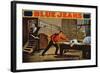 The Great Saw Mill Scene', Poster for 'Blue Jeans'-American School-Framed Giclee Print
