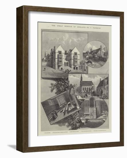 The Great Schools of England, Harrow-null-Framed Giclee Print