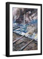 The Great Sea Battle-Cyrus Cuneo-Framed Giclee Print