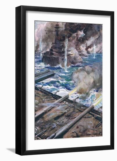 The Great Sea Battle-Cyrus Cuneo-Framed Giclee Print