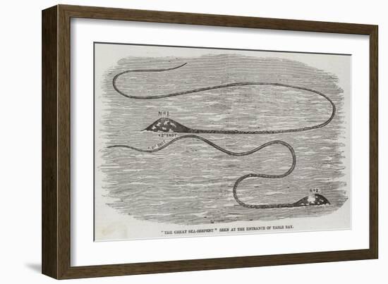 The Great Sea-Serpent Seen at the Entrance of Table Bay-null-Framed Giclee Print