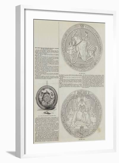 The Great Seal of England Recently Affixed to the Chinese Treaty-null-Framed Giclee Print