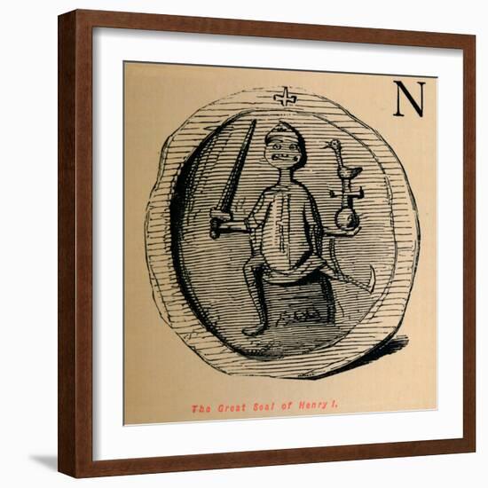 'The Great Seal of Henry I', c1860, (c1860)-John Leech-Framed Giclee Print