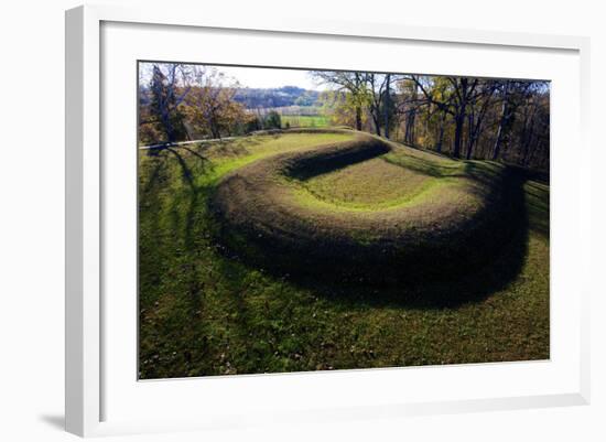 The Great Serpent Mound, a Prehistoric Effigy Mound on a Plateau, Ohio-Richard Wright-Framed Photographic Print