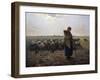The Great Shepherdess by Jean-Francois Millet-null-Framed Photographic Print