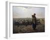 The Great Shepherdess by Jean-Francois Millet-null-Framed Photographic Print