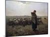 The Great Shepherdess by Jean-Francois Millet-null-Mounted Photographic Print