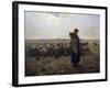 The Great Shepherdess by Jean-Francois Millet-null-Framed Photographic Print