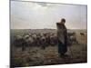 The Great Shepherdess by Jean-Francois Millet-null-Mounted Photographic Print