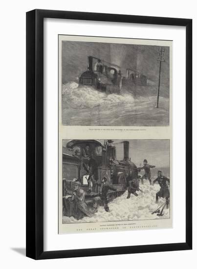 The Great Snow-Storm in Northumberland-William Heysham Overend-Framed Giclee Print