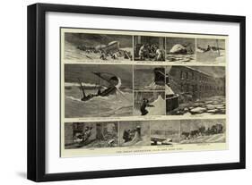 The Great Snowstorm, Gale, and High Tide-Joseph Nash-Framed Giclee Print