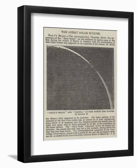 The Great Solar Eclipse-null-Framed Premium Giclee Print