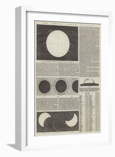 The Great Solar Eclipse-null-Framed Giclee Print