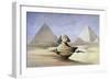 The Great Sphinx and Pyramids at Giza, 1838-1839-David Roberts-Framed Premium Giclee Print