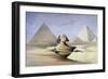 The Great Sphinx and Pyramids at Giza, 1838-1839-David Roberts-Framed Giclee Print