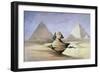 'The Great Sphinx and Pyramids at Gizeh' (Watercolour)-David Roberts-Framed Giclee Print