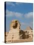 The Great Sphinx and Pyramids of Giza on a Sunny Day-Alex Saberi-Stretched Canvas