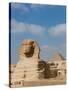 The Great Sphinx and Pyramids of Giza on a Sunny Day-Alex Saberi-Stretched Canvas