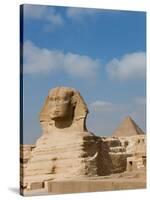 The Great Sphinx and Pyramids of Giza on a Sunny Day-Alex Saberi-Stretched Canvas