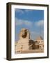 The Great Sphinx and Pyramids of Giza on a Sunny Day-Alex Saberi-Framed Premium Photographic Print