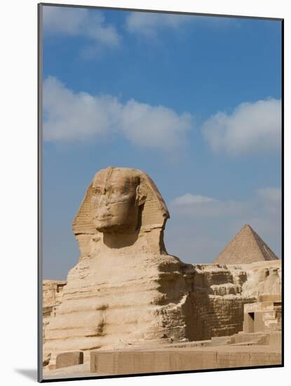 The Great Sphinx and Pyramids of Giza on a Sunny Day-Alex Saberi-Mounted Photographic Print