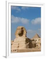 The Great Sphinx and Pyramids of Giza on a Sunny Day-Alex Saberi-Framed Photographic Print