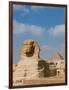 The Great Sphinx and Pyramids of Giza on a Sunny Day-Alex Saberi-Framed Photographic Print