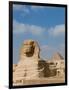 The Great Sphinx and Pyramids of Giza on a Sunny Day-Alex Saberi-Framed Photographic Print